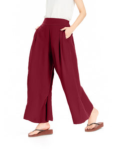 Melansay Casual Cotton Linen Harem Pants Loose Long Palazzo Wide Leg Trousers