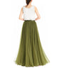 Women's Wedding Party Floor Length Tutu Tulle Skirt High Waist Long Maxi Skirt Customize