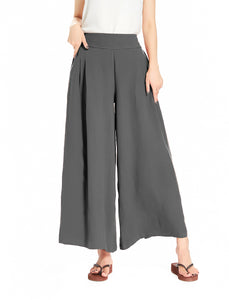 Melansay Casual Cotton Linen Harem Pants Loose Long Palazzo Wide Leg Trousers