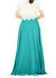 Women's Casual Sexy Chiffon Split High Waist Maxi Skirt With Pockets For Wedding Party Evening