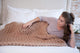 Chunky Knit Blanket Merino Wool Yarn Handmade Giant Throw For Bedroom Chair Sofa Home Decor