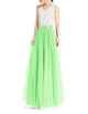 Women's Wedding Party Floor Length Tutu Tulle Skirt High Waist Long Maxi Skirt Customize