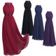 Chiffon Long Bridesmaid Dresses Women Ladies Halter Bridal Maxi Prom Gown Princess Lace Dresses