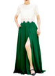 Women's Casual Sexy Chiffon Split High Waist Maxi Skirt With Pockets For Wedding Party Evening