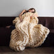 Chunky Knit Blanket Merino Wool Yarn Handmade Giant Throw For Bedroom Chair Sofa Home Decor