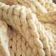 Chunky Knit Blanket Merino Wool Yarn Handmade Giant Throw For Bedroom Chair Sofa Home Decor