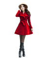 Melansay Women's Winter Princess Wool Wrap Coat Jacket