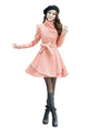 Melansay Women's Winter Princess Wool Wrap Coat Jacket