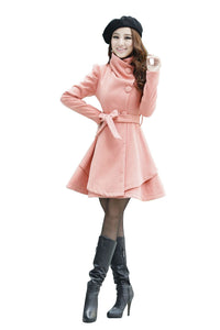 Melansay Women's Winter Princess Wool Wrap Coat Jacket