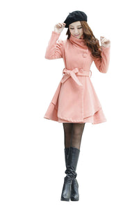 Melansay Women's Winter Princess Wool Wrap Coat Jacket