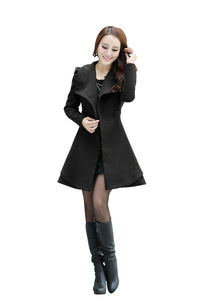 Melansay Women's Winter Princess Wool Wrap Coat Jacket
