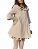 MELANSAY Women's Princess Wool Winter Coat With Detachable Knit Sleeves