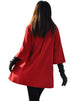 MELANSAY Women's Princess Wool Winter Coat With Detachable Knit Sleeves