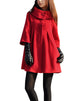 MELANSAY Women's Princess Wool Winter Coat With Detachable Knit Sleeves