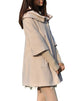 MELANSAY Women's Princess Wool Winter Coat With Detachable Knit Sleeves