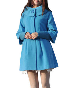 MELANSAY Women's Princess Wool Winter Coat With Detachable Knit Sleeves