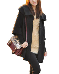 MELANSAY Women's Princess Wool Winter Coat With Detachable Knit Sleeves
