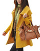 MELANSAY Women's Princess Wool Winter Coat With Detachable Knit Sleeves
