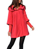 MELANSAY Women's Princess Wool Winter Coat With Detachable Knit Sleeves