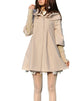 MELANSAY Women's Princess Wool Winter Coat With Detachable Knit Sleeves