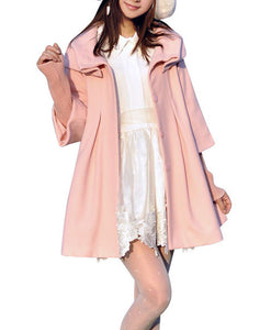 MELANSAY Women's Princess Wool Winter Coat With Detachable Knit Sleeves