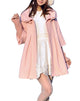MELANSAY Women's Princess Wool Winter Coat With Detachable Knit Sleeves