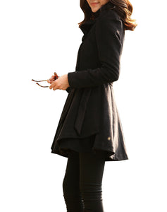 Melansay Women's Winter Princess Wool Wrap Coat Jacket