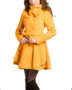 Melansay Women's Winter Princess Wool Wrap Coat Jacket
