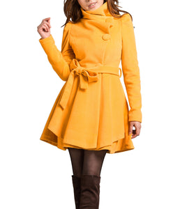 Melansay Women's Winter Princess Wool Wrap Coat Jacket