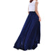 Navy Blue high waist chiffon maxi skirt for wedding