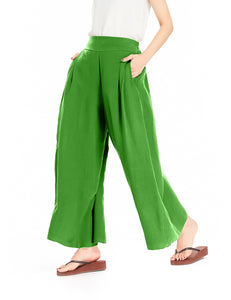 Melansay Casual Cotton Linen Harem Pants Loose Long Palazzo Wide Leg Trousers