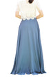 Women's Casual Sexy Chiffon Split High Waist Maxi Skirt With Pockets For Wedding Party Evening
