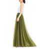 Women's Wedding Party Floor Length Tutu Tulle Skirt High Waist Long Maxi Skirt Customize