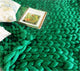 Chunky Knit Blanket Merino Wool Yarn Handmade Giant Throw For Bedroom Chair Sofa Home Decor