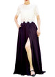 Women's Casual Sexy Chiffon Split High Waist Maxi Skirt With Pockets For Wedding Party Evening