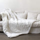Chunky Knit Blanket Merino Wool Yarn Handmade Giant Throw For Bedroom Chair Sofa Home Decor
