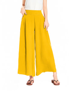 Melansay Casual Cotton Linen Harem Pants Loose Long Palazzo Wide Leg Trousers