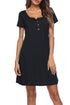 Melansay Women's Short Sleeves Casual Summer T Shirt Dress Pockets
