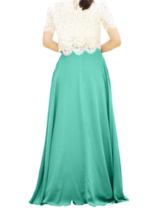 Women's Casual Sexy Chiffon Split High Waist Maxi Skirt With Pockets For Wedding Party Evening