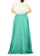 Women's Casual Sexy Chiffon Split High Waist Maxi Skirt With Pockets For Wedding Party Evening