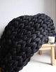 Chunky Knit Blanket Merino Wool Yarn Handmade Giant Throw For Bedroom Chair Sofa Home Decor