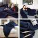 Chunky Knit Blanket Merino Wool Yarn Handmade Giant Throw For Bedroom Chair Sofa Home Decor