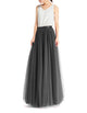 Women's Wedding Party Floor Length Tutu Tulle Skirt High Waist Long Maxi Skirt Customize