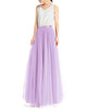 Melansay Women's Wedding Party Tutu Floor Length Tulle Skirt High Waist Long Maxi Skirt Customize
