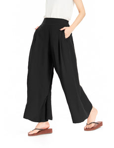 Melansay Casual Cotton Linen Harem Pants Loose Long Palazzo Wide Leg Trousers