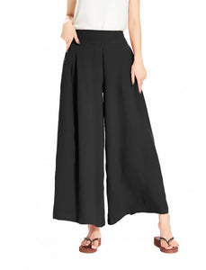 Melansay Casual Cotton Linen Harem Pants Loose Long Palazzo Wide Leg Trousers