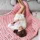 Chunky Knit Blanket Merino Wool Yarn Handmade Giant Throw For Bedroom Chair Sofa Home Decor