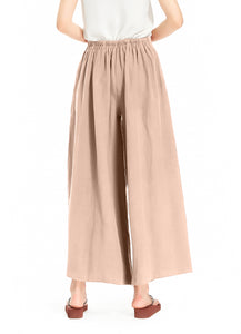Melansay Casual Cotton Linen Harem Pants Loose Long Palazzo Wide Leg Trousers