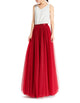 Women's Wedding Party Floor Length Tutu Tulle Skirt High Waist Long Maxi Skirt Customize