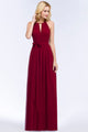 Chiffon Long Bridesmaid Dresses 2019 Sleeveless Burgundy Wedding Party Dresses robe demoiselle d'honneur